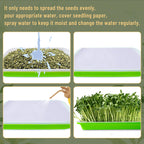 warmfarm Pack 10 of Seed Sprouter Tray with Drain Holes,Seed Germination Trays Kit BPA Free Nursery Tray,Soil-Free Wheatgrass Tray Sprouter Microgreens Growing Kit (Green-10 Pack)