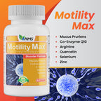 Motility Max – Supports Sperm Motility & Reproductive Health Promotes Healthy Blood Flow, Libido & Testosterone Levels Antioxidant Formula with L-Arginine, L-Carnitine & Essential Nutrients 60 Capsule