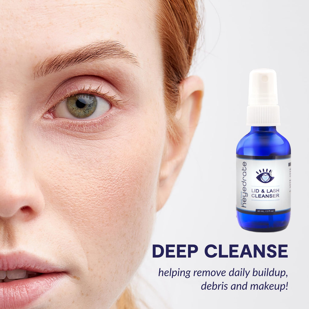 Lid and Lash Cleanser – 2oz Bottle – Pure Hypochlorous Acid Spray for Soothing Dry Eye Irritation – Daily Eyelid & Lash Cleanser
