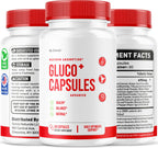 (3 Pack) GlucoCapsules - Official GlucoCapsules Advanced Premium Formula Pills Support Maximum Strength, All Natural Ingredients Vitamins for Overall Health & Wellness, 180 Capsules for 3 Months