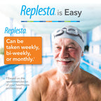 Replesta 50,000 IU Vitamin D3 Cholecalciferol, for Vitamin D Deficiency, Once-Weekly Chewable Wafer, Non-GMO, Natural Orange Flavor, 8 Count (Pack of 1)