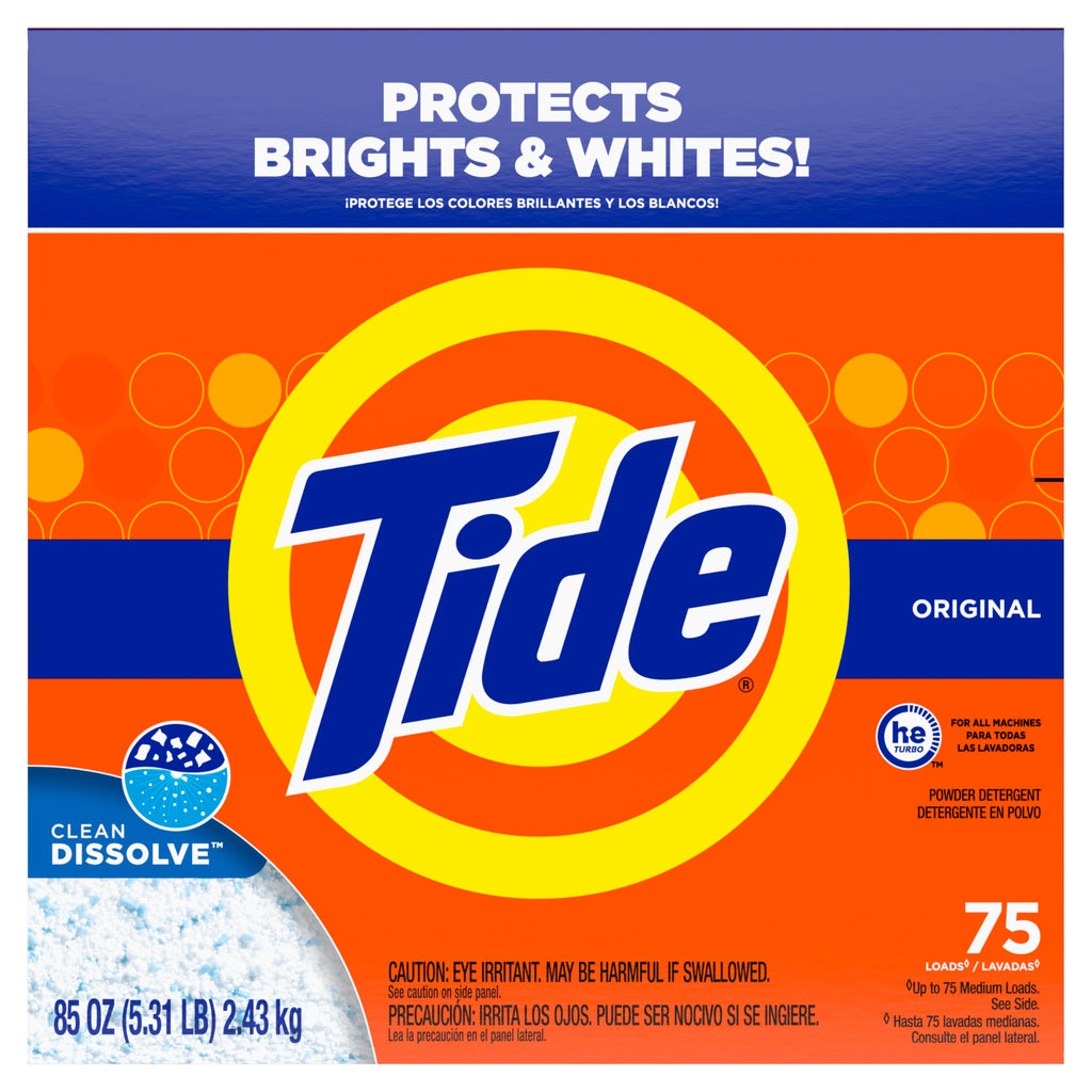 Tide Powder Laundry Detergent, Original Scent, 75 Loads, 85 oz
