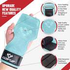 COFOF Weight Lifting Wrist Strap,Double Layer Leather Weightlifting Wrist Strap for Deadlift and Powerlifting, Adjustable Neoprene Padded Gym Workout Lifting Wrist Hooks for Men/Women(Pair)