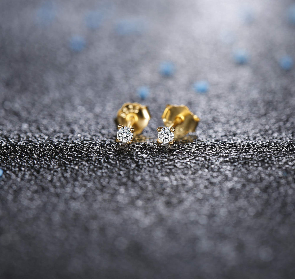 Sllaiss 925 Sterling Silver Stud Earrings for Women Long Post Earrings gold