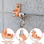 Landhoow 40 Pack Lay in Connector Pool Bonding Lug Copper Conductor Lay in Connector Copper Lay in Lugs AWG for Grounding Swimming Pool and Conduits, 4-14 Wire Range