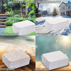 LuSumtly Junction box Dustproof Waterproof IP65 ABS Plastic Electrical Boxes, Indoor & Outdoor Electrical Power Cord Enclosure Universal Project Box DIY Case White 11.8 x 9.8 x 4.7 inch(300x250x120mm)