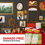 Command Sawtooth Picture Hangers, Damage Free Hanging Frame Hangers, No Tools Wall Hooks for Hanging Sawtooth Frames in Living Spaces, 8 White Picture Frame Hangers and 16 Command Strips