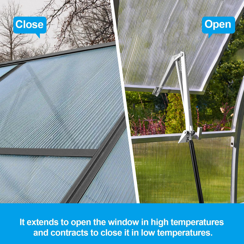 Buycitky Auto Roof Vent Opener 2PCS Greenhouse Automatic Vent Window Opener Greenhouse Accessories Solar Heat Sensitive Auto Vent Kit Gardening Tools Greenhouses Supplies Single Spring Lifts 15 Lbs