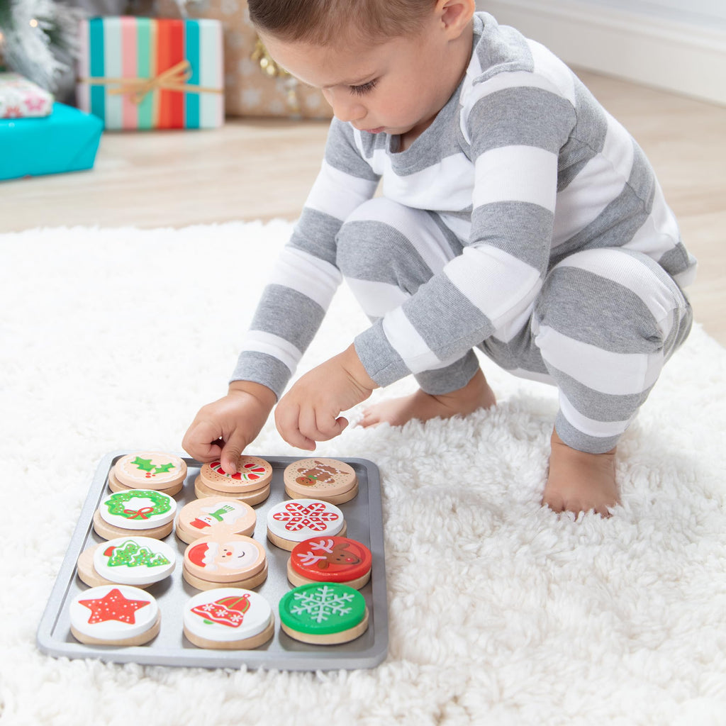 Melissa & Doug Slice & Bake Christmas Wooden Cookie Play Set