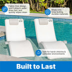 Step2 Vero Pool Lounger 3-Piece Accessories Set, Pillow, Cup Holder, Phone Mount, Compatible with Vero Collection, Blue