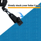 18Pcs Adjustable Length Upgraded Pool Solar Cover Reel Strap Pool Cover Reel Attachment Straps Pool Reel Strap Kit Including 6 Solar Cover Reel Blanket Straps with Hooks,6 Clamps,6 Touch Fastener