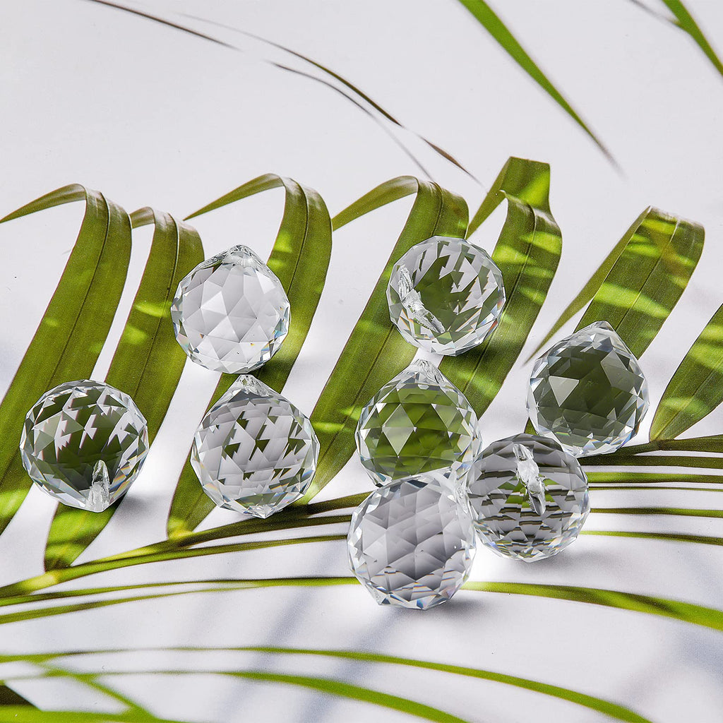 20 Pack 30mm Crystal Ball Prism Suncatcher Beads for Windows