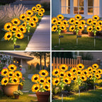 ostritec Sunflower Solar Lights Outdoor Decor, 6 Pack Solar Garden Decor Waterproof Solar Sunflower Outdoor Lights for Garden Patio,Flower Bed, Pathway, Gift for Women, Mom, Grandma (6 Pack)