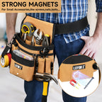LEFOR·Z Tool Belt,14-Pockets Tool Belts for Men with Magnetic Tool Pouch