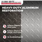 Corrosion Technologies ALuma Brite Heavy Duty Aluminum Cleaner, Industrial Brightener for Oxidation Removal, Concrete and Soot Residue, Commercial-Grade, High Foaming Rinse-Free Formula, 1 Gallon