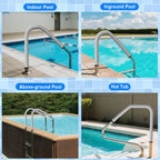 Kakolvan Swimming Pool Handrail Cover, Non-Slip Railing Handle Grip Covers with Zippers, Fit Most Above/Inground Pool Hand Rails, Cooling, Soft & Comfortable Touch Ladder Sleeve (6 Ft, 1 Pack)