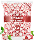 Bulk Starlight Peppermint Candy 450 Pieces, 5 lb Bag, Individually Wrapped