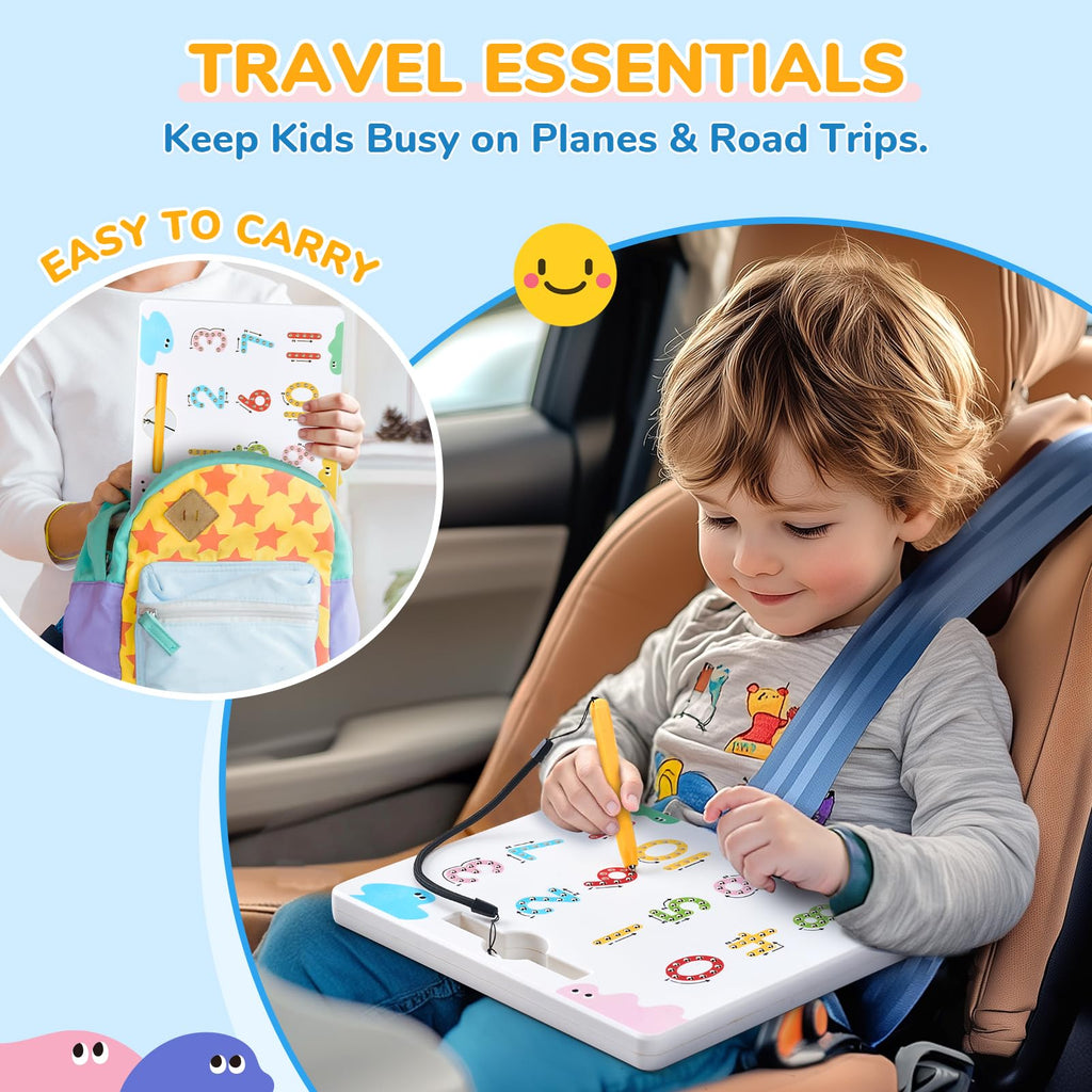 JoyCat Double-Sided Magnetic Number Tracing Board - 2-in-1 Numbers 1-20 Writing Toys for Toddlers & Kids, Preschool Math Manipulatives, Kindergarten Educational Learning Gifts for 3-5 Year Olds