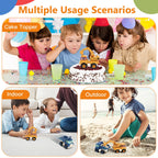 Olbyefly Construction Toys for 2 3 4 5 Years Old Boys Girls Kids Toddlers, Sandbox Excavator Toy Construction Truck Toys Vehicles Dump Crane Cement Mixer Truck, Christmas Birthday Gifts