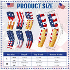 Shyyween 6 Pair Ice Cream Drip Baseball Arm Sleeve Youth American Flag Compression Arm Sleeve Red White and Blue Sport Gift
