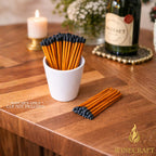 500 Count | 4" Brown Stick Matches | Strikers Included | Color Tip Wooden Match | Refill for Matchstick Jars, Candle Display, Holders & Bottles | 4 in inches Long
