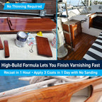 TotalBoat Gleam Marine Spar Varnish, Gloss and Satin Polyurethane Finish for Wood, Boats and Outdoor Furniture (Gloss Quart)