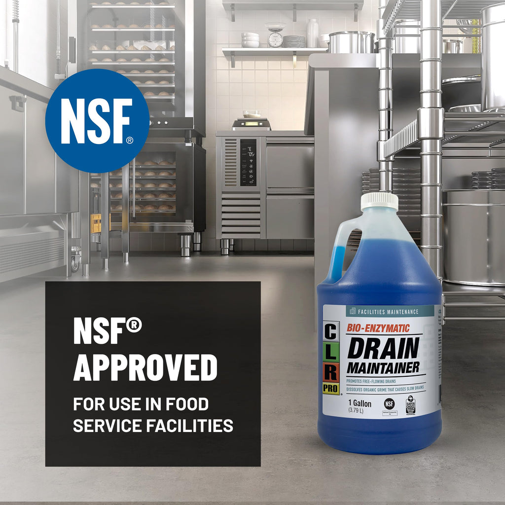 CLR PRO Commercial Drain Line and Grease Trap Treatment, Preventative Maintenance Microbial Formula, 1 Gallon Bottle