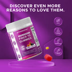 Vitamatic Prebiotic Fiber Gummies for Adults, 7G Extra Strength, Zero Sugar Added, 240 Pectin Based Gummies, Digestive Health & Regularity Support