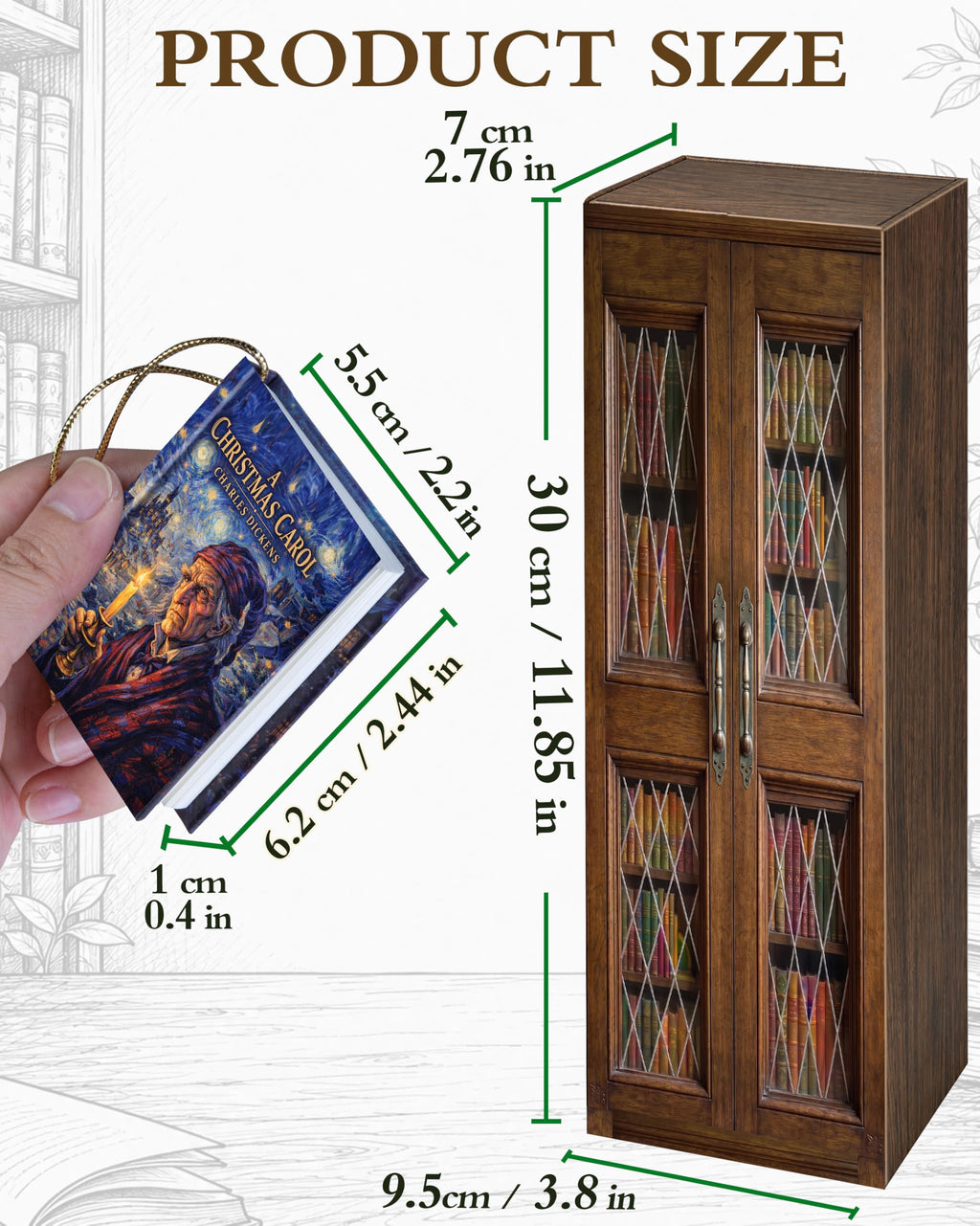 Mini Book Advent Calendar 2026 for Book Lovers, Christmas Tree Decor Books