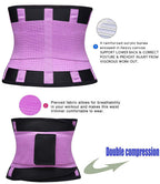 VENUZOR Waist Trainer Belt for Women - Waist Cincher Trimmer - Slimming Body Shaper Belt - Sport Girdle Belt (UP Graded)(Purple,XX-Large)