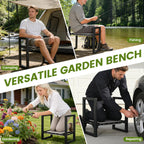 ETICSIPA Garden Kneeler and Seat Heavy Duty 500lbs, Anti-Tip Gardening Stools with 10.5” Widen Kneeling Pad for Seniors Gardeners, 2 in 1 Garden Bench for Kneeling and Sitting