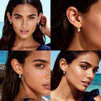 2.0ct Gold Teardrop Moissanite Diamond Earrings for Women with Leverback