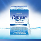 Refresh Optive Lubricant Eye Drops For Dry Eyes, Preservative-Free, 0.01 Fl Oz Single-Use Containers, 30 Count