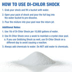 Doheny's Di-Chlor Shock | 100% Professional-Grade | Calcium-Free Pool Sanitizing and Shock Treatment | for Salt & Chlorine Pools | 56% Stabilized Chlorine | 12 x 1lb Bags (12lb Total)