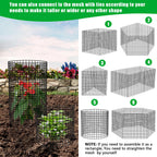 5 Pack Plant Protectors from Animals, 13x12" Plant Cages for Outdoor Plants