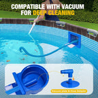 Above Ground Pool Skimmer, Heavy Duty Through-Wall Mount Pool Skimmer Kit with Accessories, Universal Fit for Standard Wall Openings, Klein Blue in-Wall Surface Skimmer Includes Leak-Free Teflon Tape