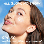 Glow Recipe Dew Shield Korean Face Sunscreen SPF 30 - Hydrating Moisturizer & Dewy, Lightweight Sunscreen - Formulated with Broad Spectrum UV Protection with No White Cast or Pilling (15ml)