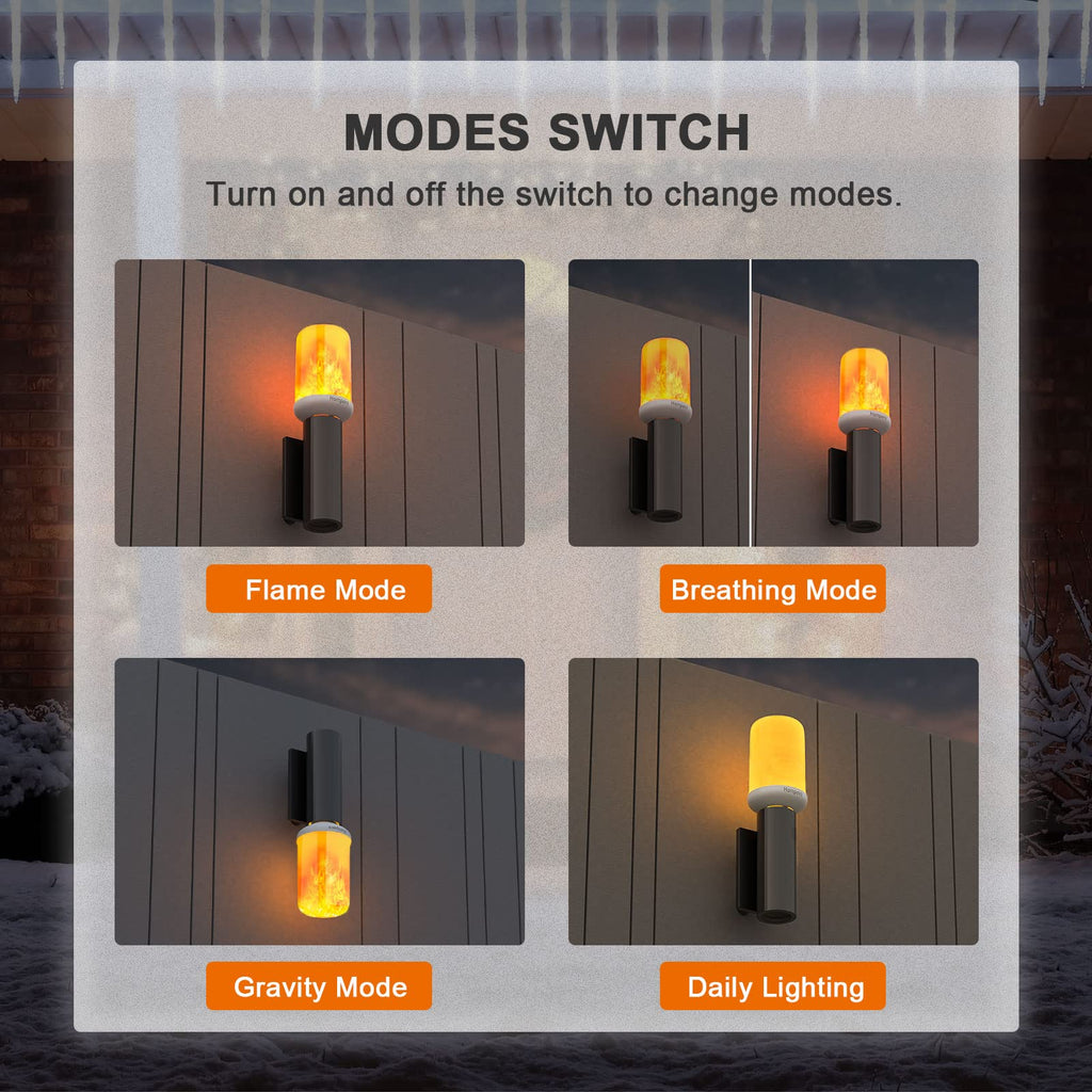 Hompavo 【Upgraded Flame Light Bulbs for Home Decor with Upside Down Effect