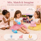 Meland Princess Dress Up Set for Girl Age 3-6 with Her First Heels & Skirts