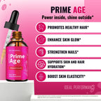 Prime Age Drops, Official PrimeAge Liquid Supplement Beauty Skin Drops for Radiance, Youthful & Healthy Glow - Maximum Strength, All Natural Ingredients Prime Age Beauty Formula Reviews (1 Pack)