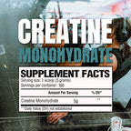 Raw Creatine Monohydrate Powder, 100 Servings, Unflavored, 510g – Micronized Creatine for Muscle Strength, Recovery & Performance