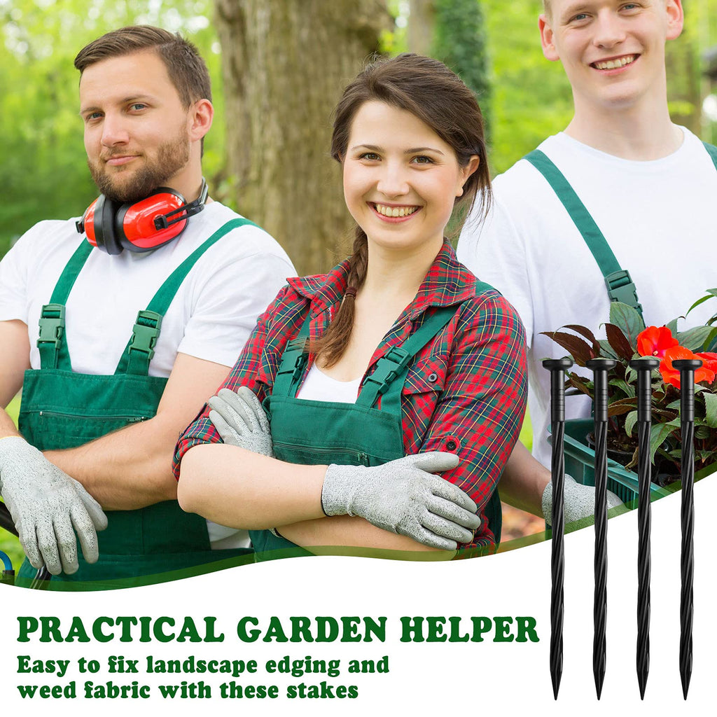 Honoson 200 Pack Lawn Edging Spikes Plastic Ground Stakes for Landscaping
