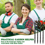 Honoson 200 Pack Lawn Edging Spikes Plastic Ground Stakes for Landscaping