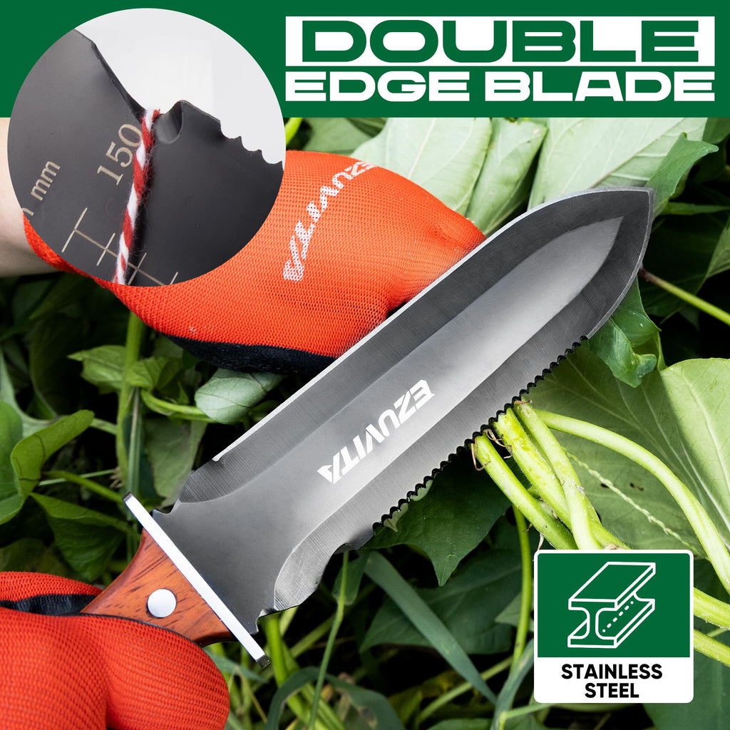 EZUVITA Hori Hori Garden Knife, Gardening Tools