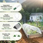 Nsitehalo 36pcs Garden Hoops for Raised Beds with Garden Netting, Clips