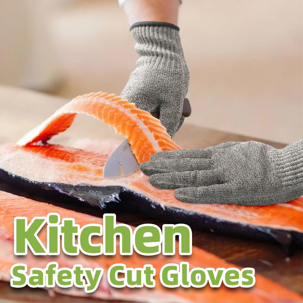 Schwer SlicePro ANSI A9 Cut Resistant Gloves, Food Grade Cutting Gloves for Kitchen Food Prep, Mandoline Gloves for Meat Cutting, Oyster Shucking, Fish Fillet Processing, PR1501-G, 2 Pairs, XL