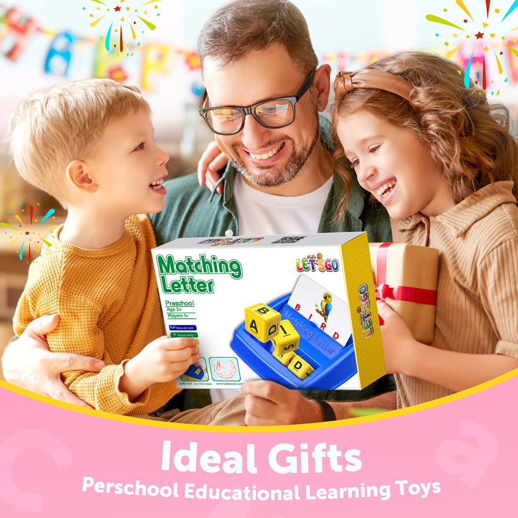 LIWIN LET'S GO! Toys for 3-8 Year Olds Girls, Matching Letter Spelling Games for Kids Ages 3-8 Preschool Learning Educational Toys for Kids Birthday Gifts for 3-8 Year Olds Girls Pink