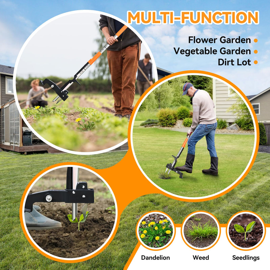 Fulljion Weed Puller Tool,No Bending/Kneeling for Lawn,Yard & Garden Tool