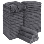 Orighty Makeup Remover Cloths, Cleansing, Reusable, Soft & Washable Coral Fleece Microfiber Washcloths/Towel for Face, Eye, Lips, Pack of 48, 12 x 12 inch (Grey)