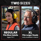 DECIBEL DEFENSE Professional Safety Ear Muffs 37dB NRR - The HIGHEST Rated & MOST COMFORTABLE Ear Protection for Shooting & Industrial Use - THE BEST HEARING PROTECTION...GUARANTEED (SAFETY YELLOW)